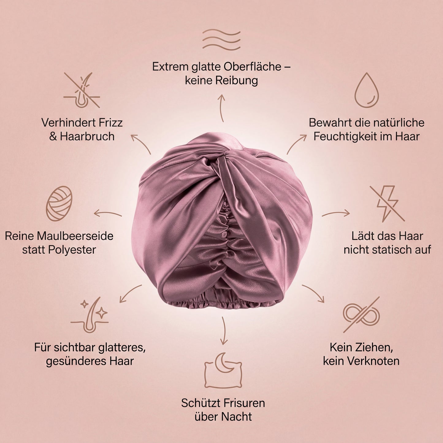 Silque Pure - Seidenhaube aus 100% Maulbeerseide