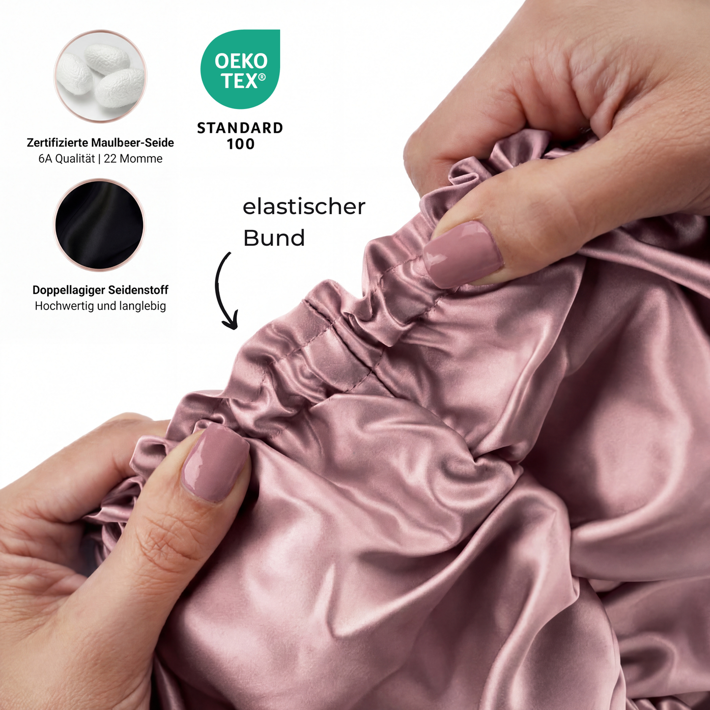 Silque Pure - Seidenhaube aus 100% Maulbeerseide