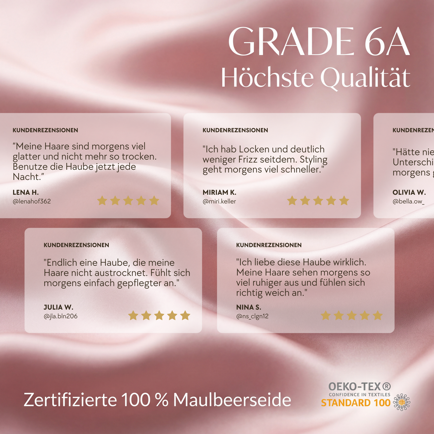 Silque Pure - Seidenhaube aus 100% Maulbeerseide